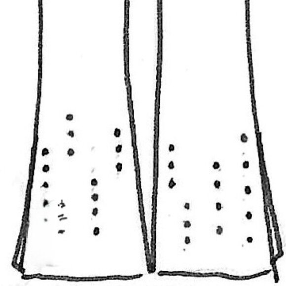 Anna Huling Cream Studded, Creased Linen Pant - Picture 8 of 14